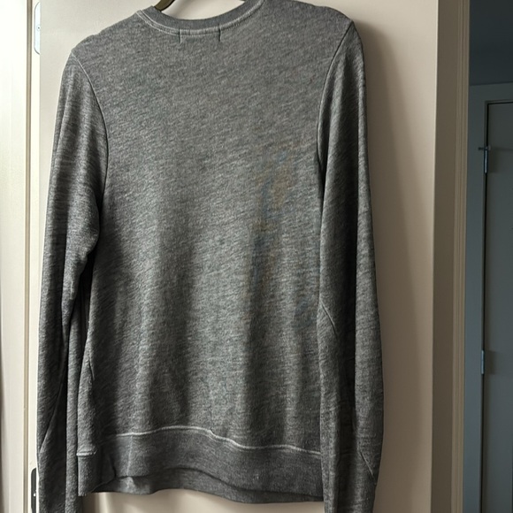 Wildfox I ♥️ You More than Pizza Sweatshirt V-Neck Small Grey - Picture 4 of 4